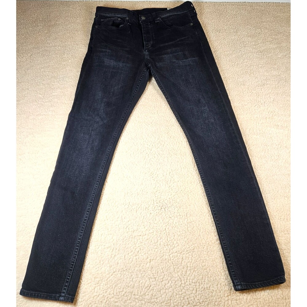 Rag & Bone Fit 1 Skinny Jeans Mens 32x32 Black Gray Stretch Denim USA Made